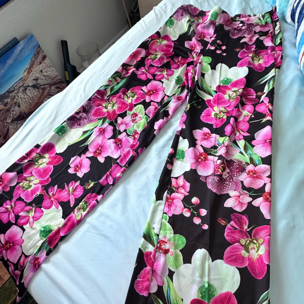 Floral Wide Leg Pants
